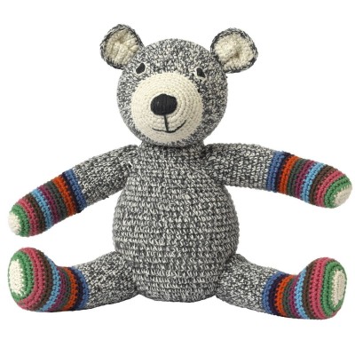 Doudou teddy gris  multicolore Alfred Et Compagnie    940633